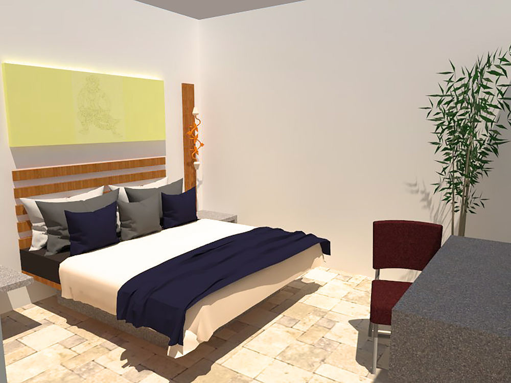 סיאם ריפ The Thirdfold Residence מראה חיצוני תמונה A bedroom designed in ArchiCAD